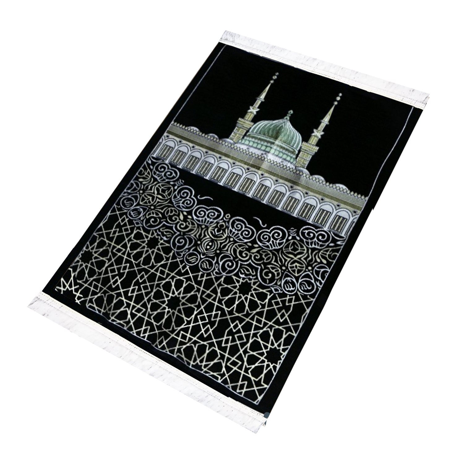 Prayer Rug Kaaba's Keswah style with Sponge - 1 CM (code11)