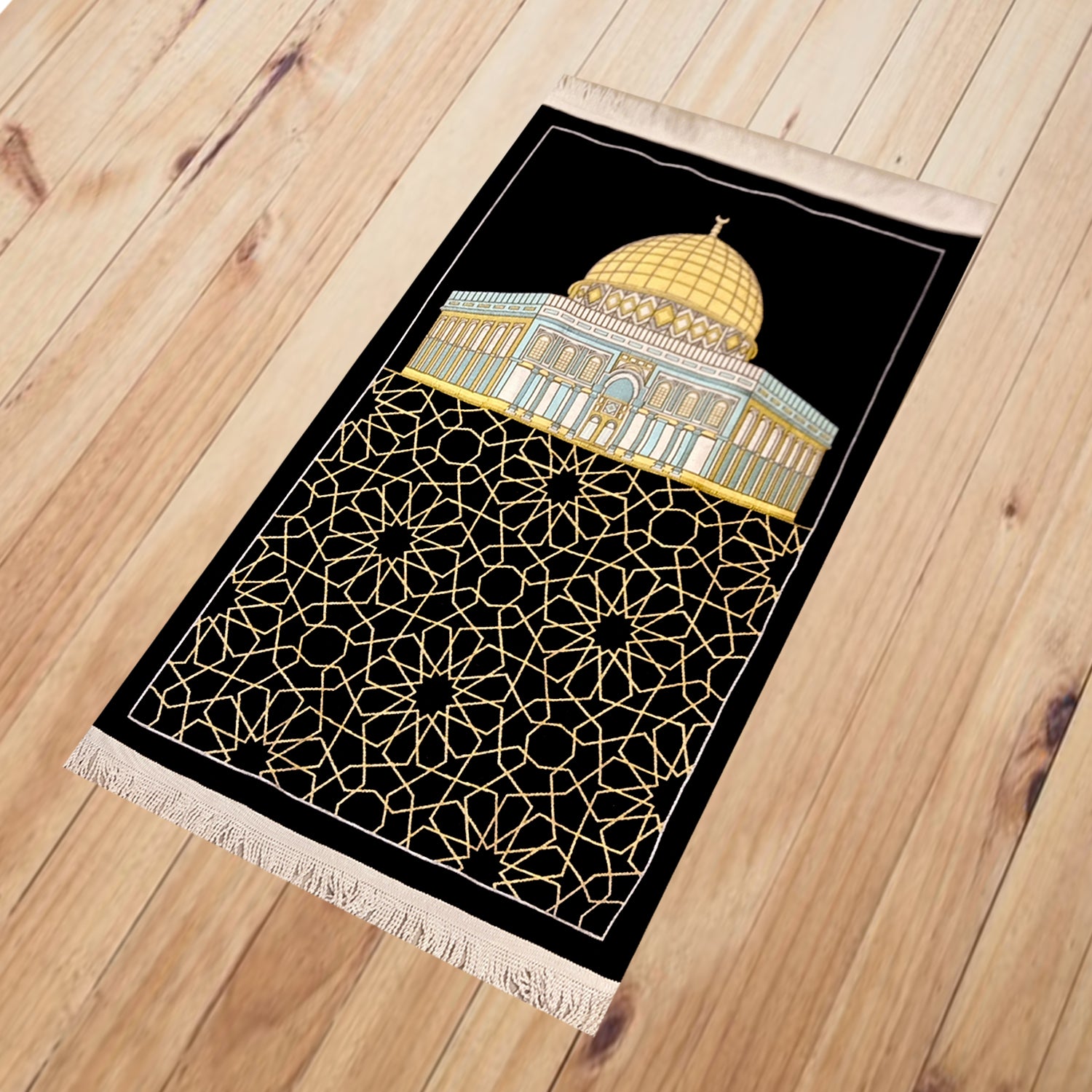 Prayer Rug Kaaba's Keswah style with Sponge - 1 CM (code07)