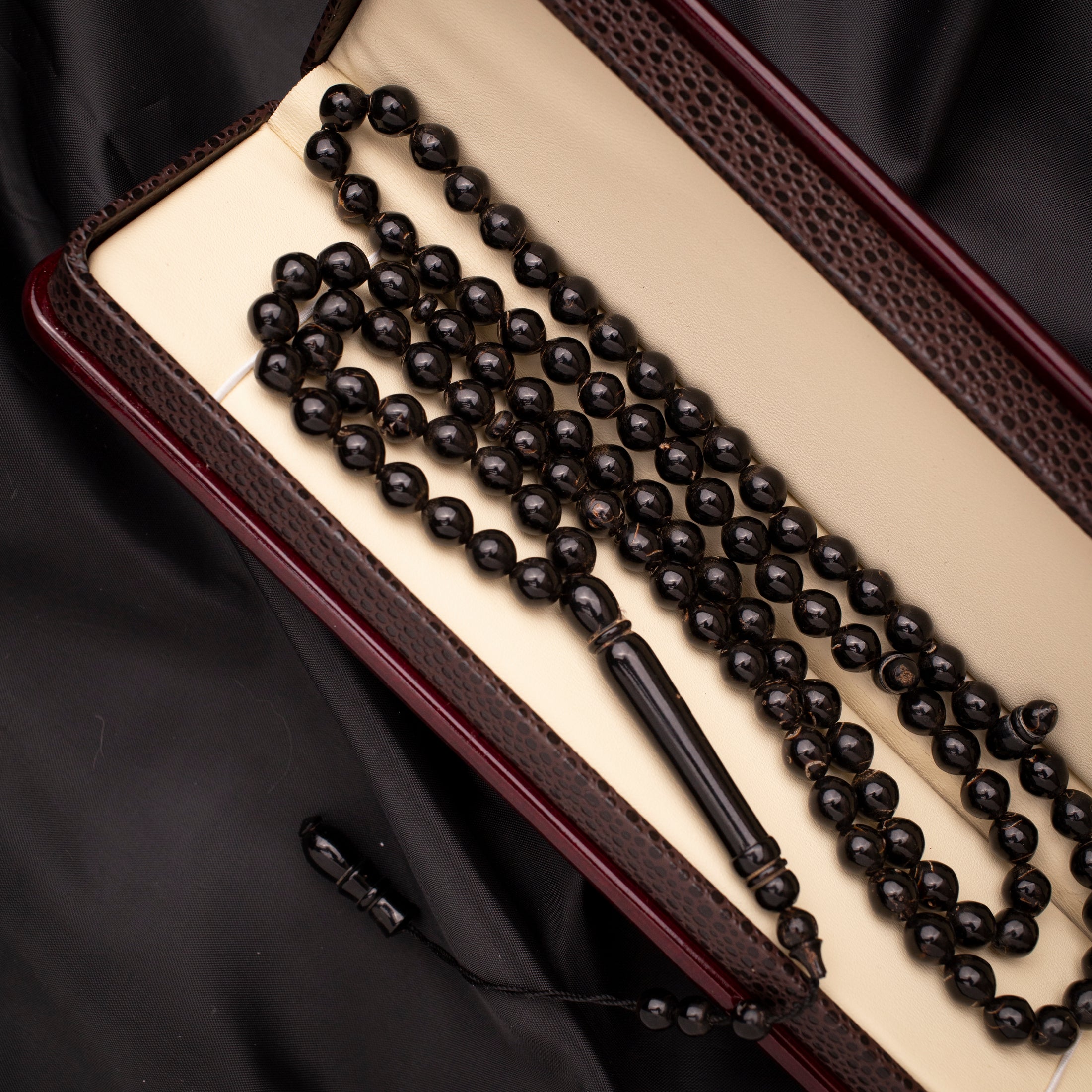 Rosary of Black Coral (Yusr) 99 Beads (Code: RYW05)