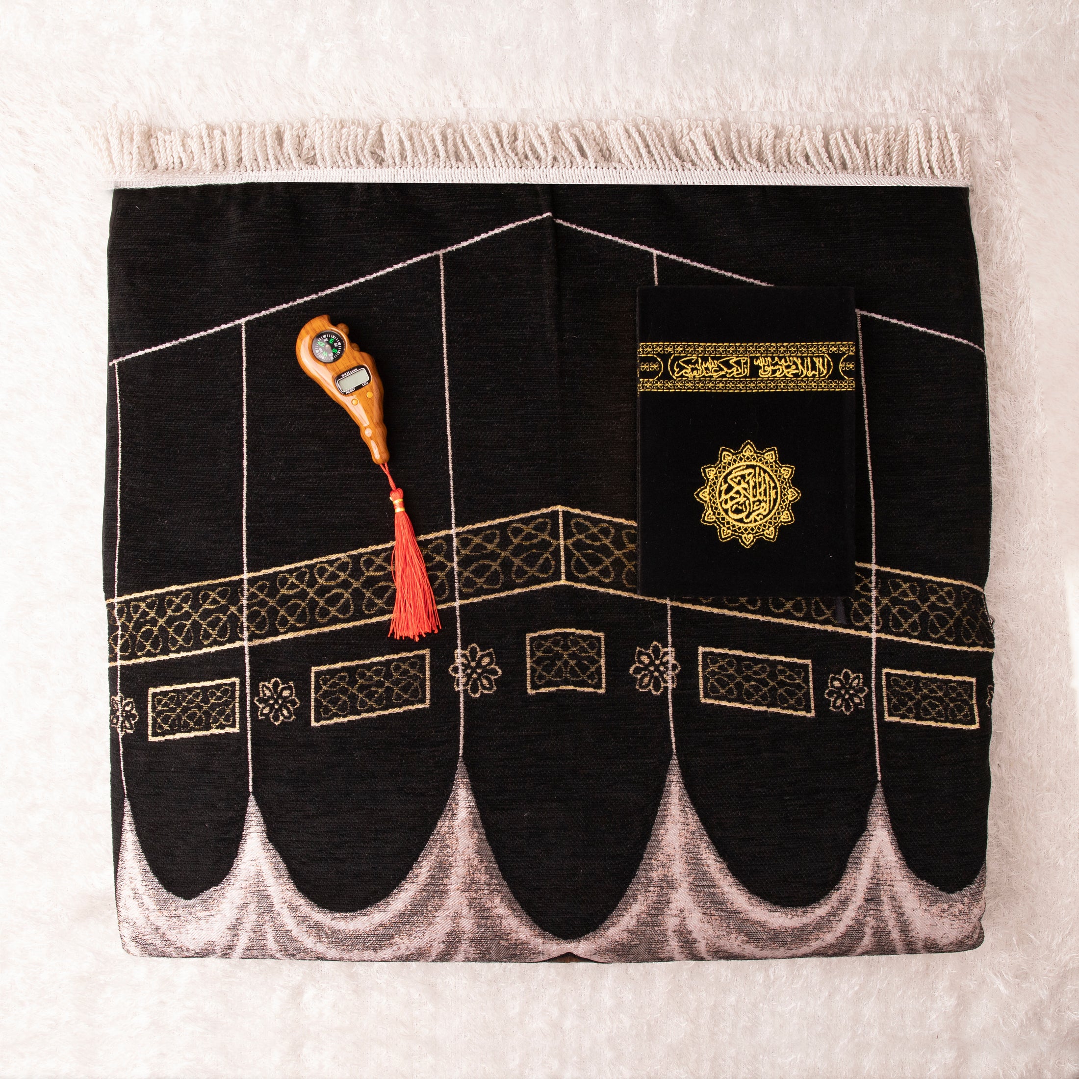 Loloa Offer3 ( Prayer rug Keswah + Quran Keswah +Digital Counter) - Code 12